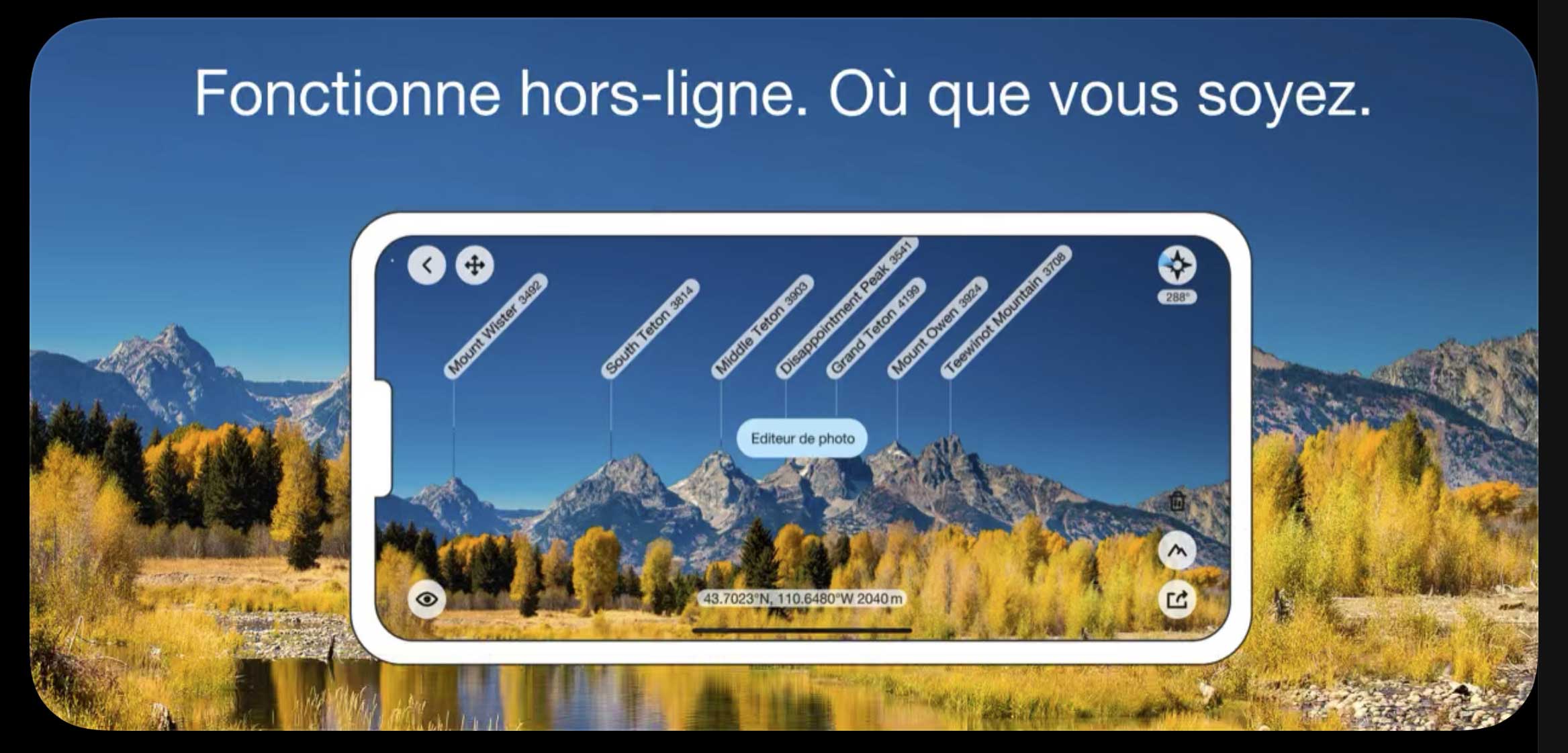 App Peak Finder / Mode Hors-ligne