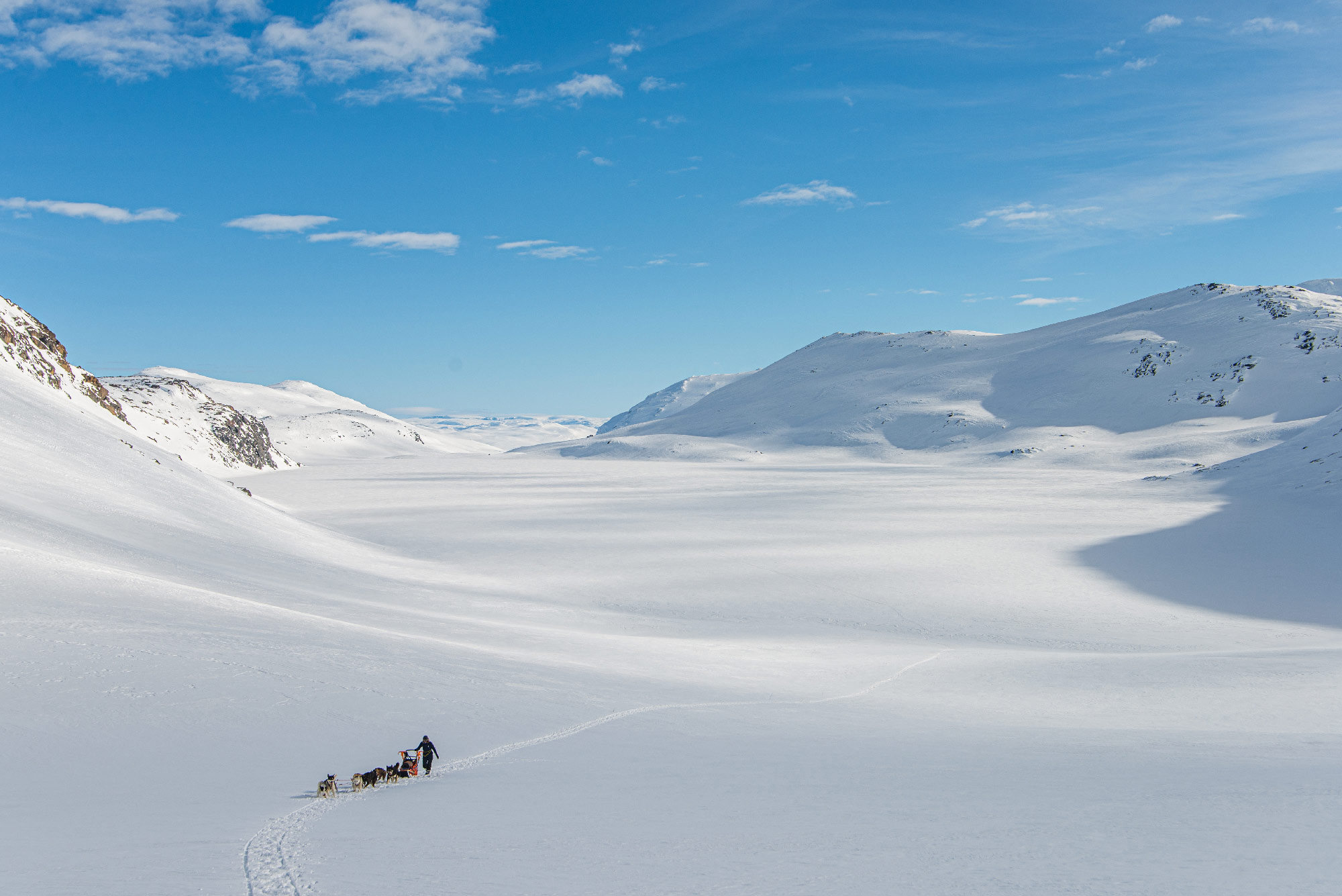 Lucas Lepage musher et guide en traineau à chiens en Norvège