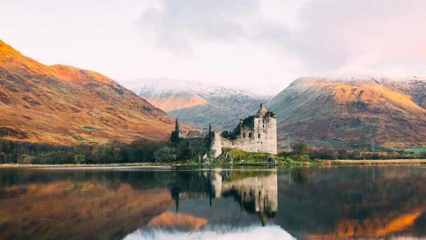 Château au bord d'un ace en Ecosse