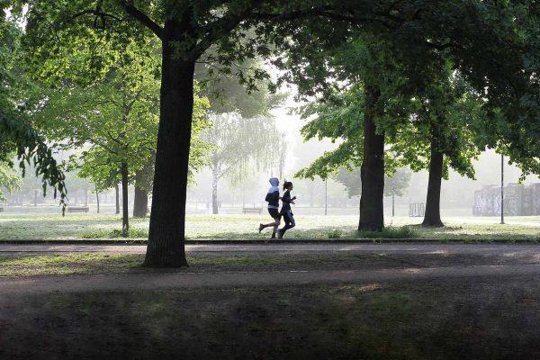 Running dans un parc