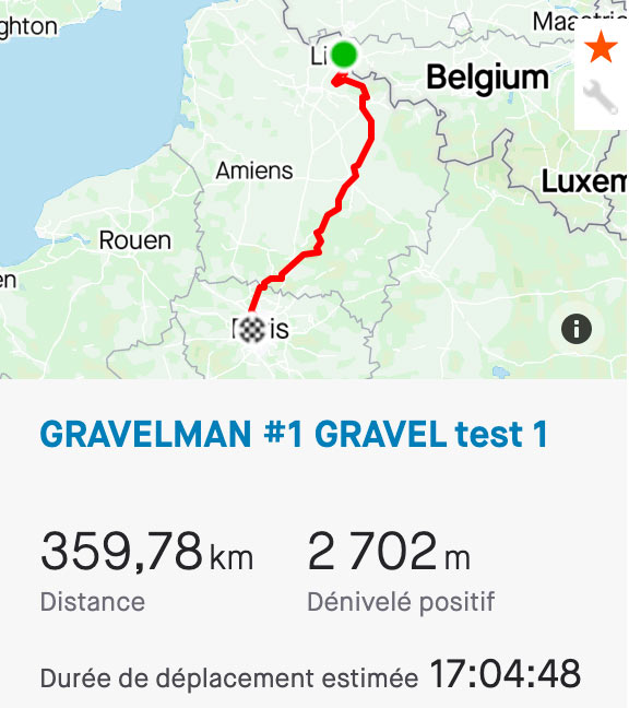 GravelMan tracé Gravel