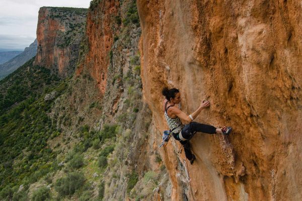 Escalade sur site naturel