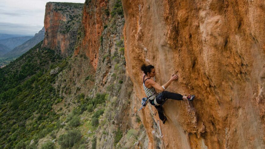 Escalade sur site naturel