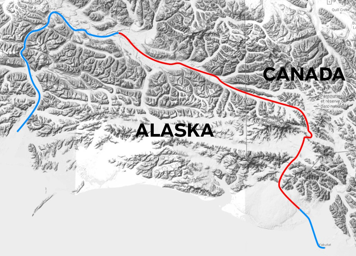 Carte expédition Mont Logan