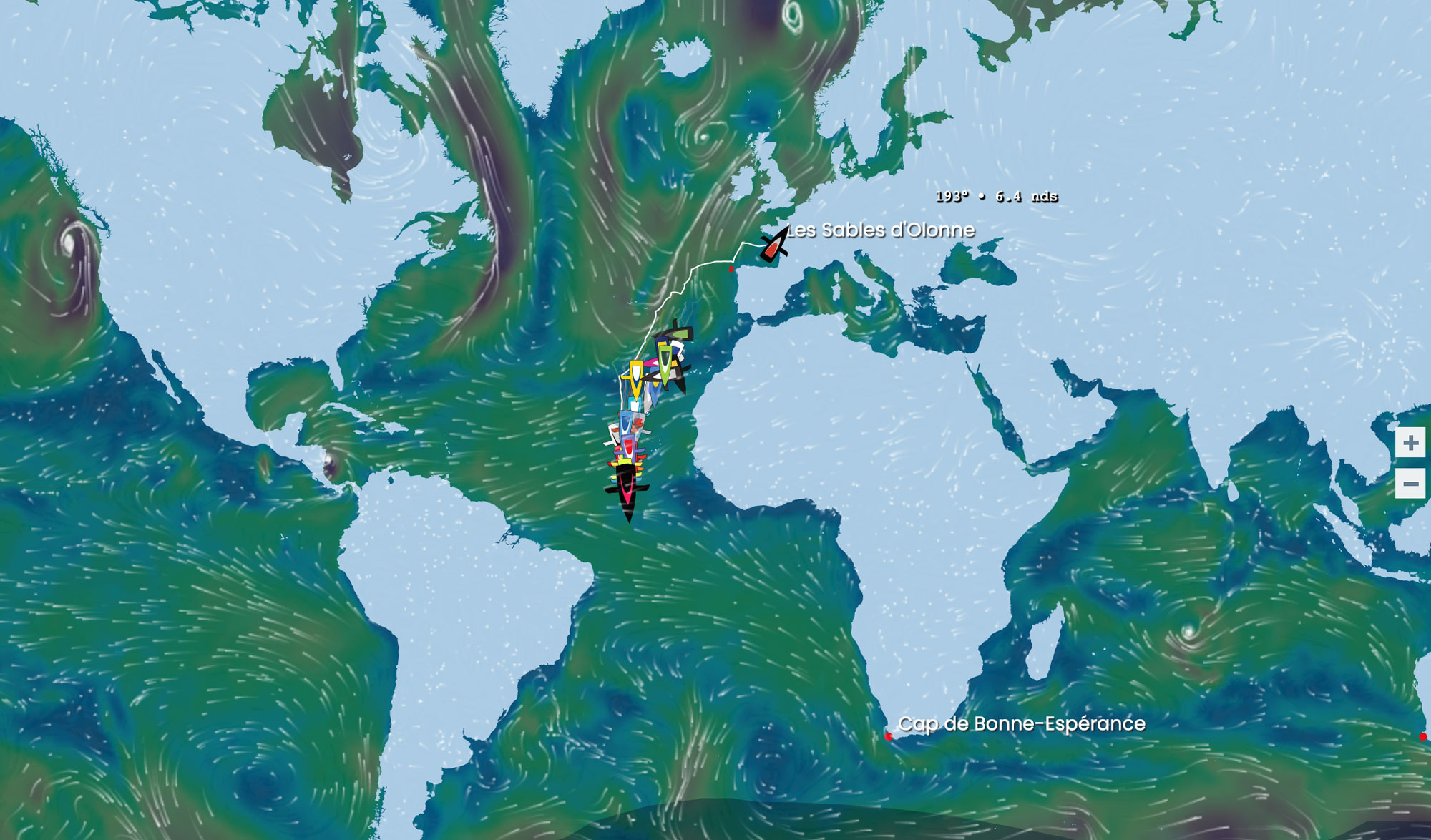 Cartographie Vendée Globe