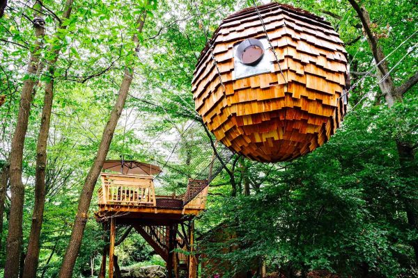 Cabane jacuzzi "Plume", nuit insolite proche Paris