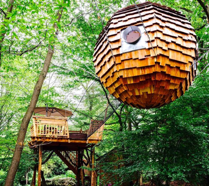 Cabane jacuzzi "Plume", nuit insolite proche Paris
