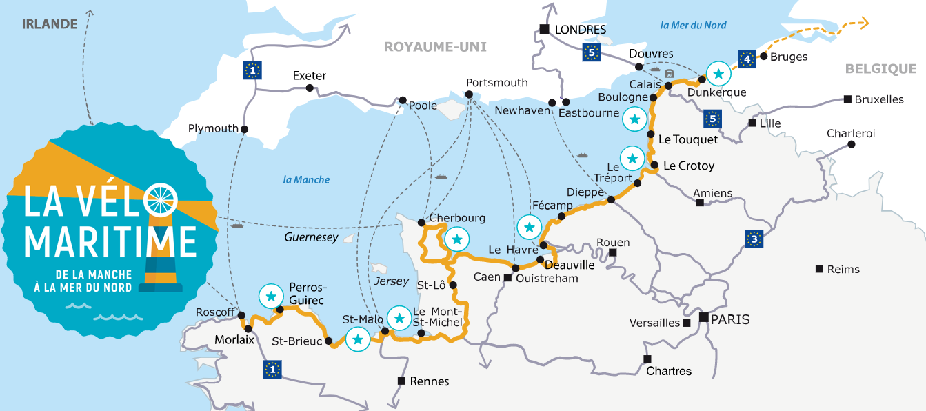 Carte : la vélo Martime