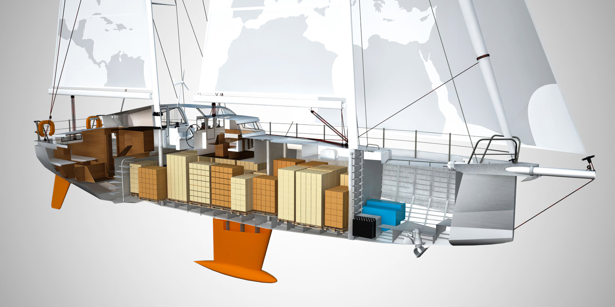 Voilier cargo Grain de Sail