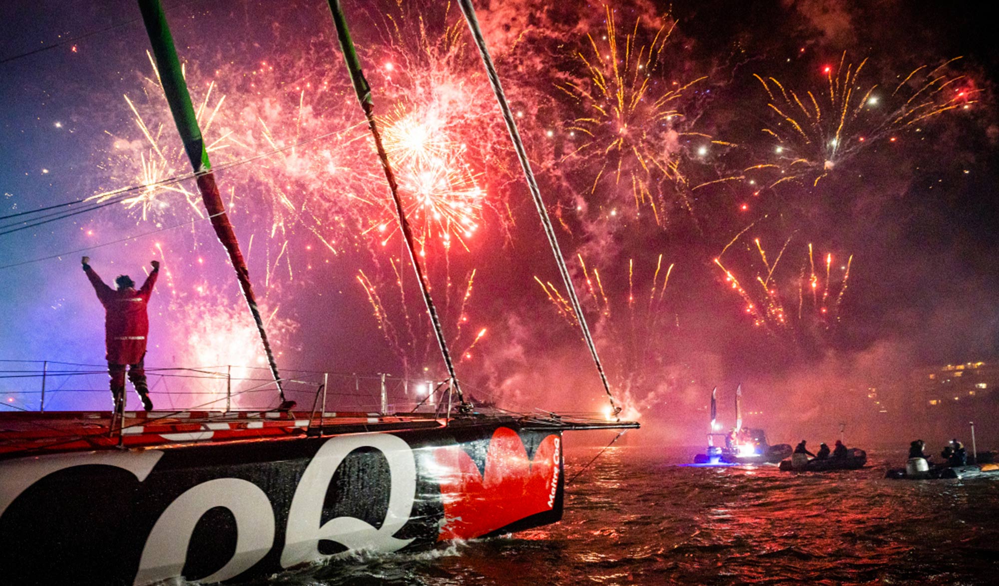 Arrivée du vainqueur du Vendée Globe 2021, Yannick Bestaven