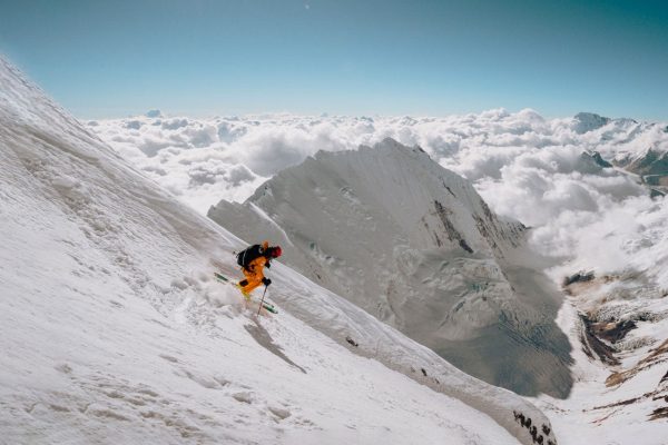 Hilaree Nelson lors de son expédition au Lhotse Couloir en 2018