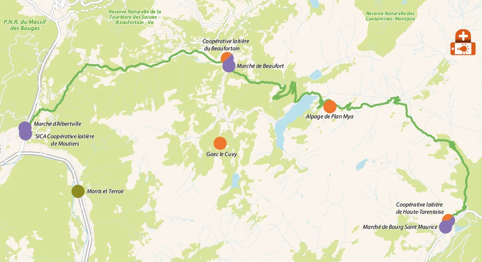 carte rando vélo & fromage beaufortain