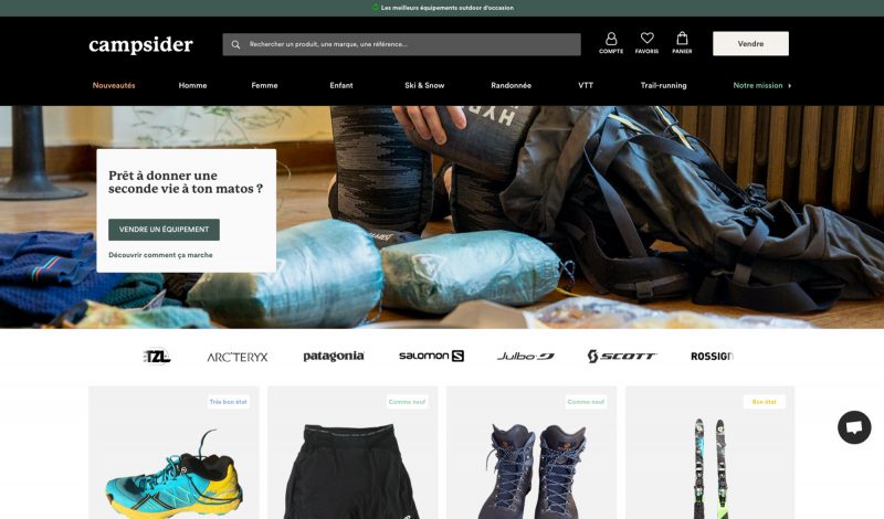 Campsider, le site du matériel outdoor d’occasion