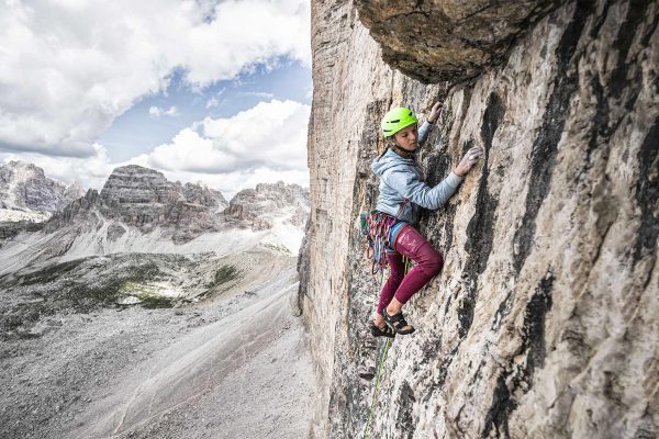 Eline Le Menestrel dans les Dolomites