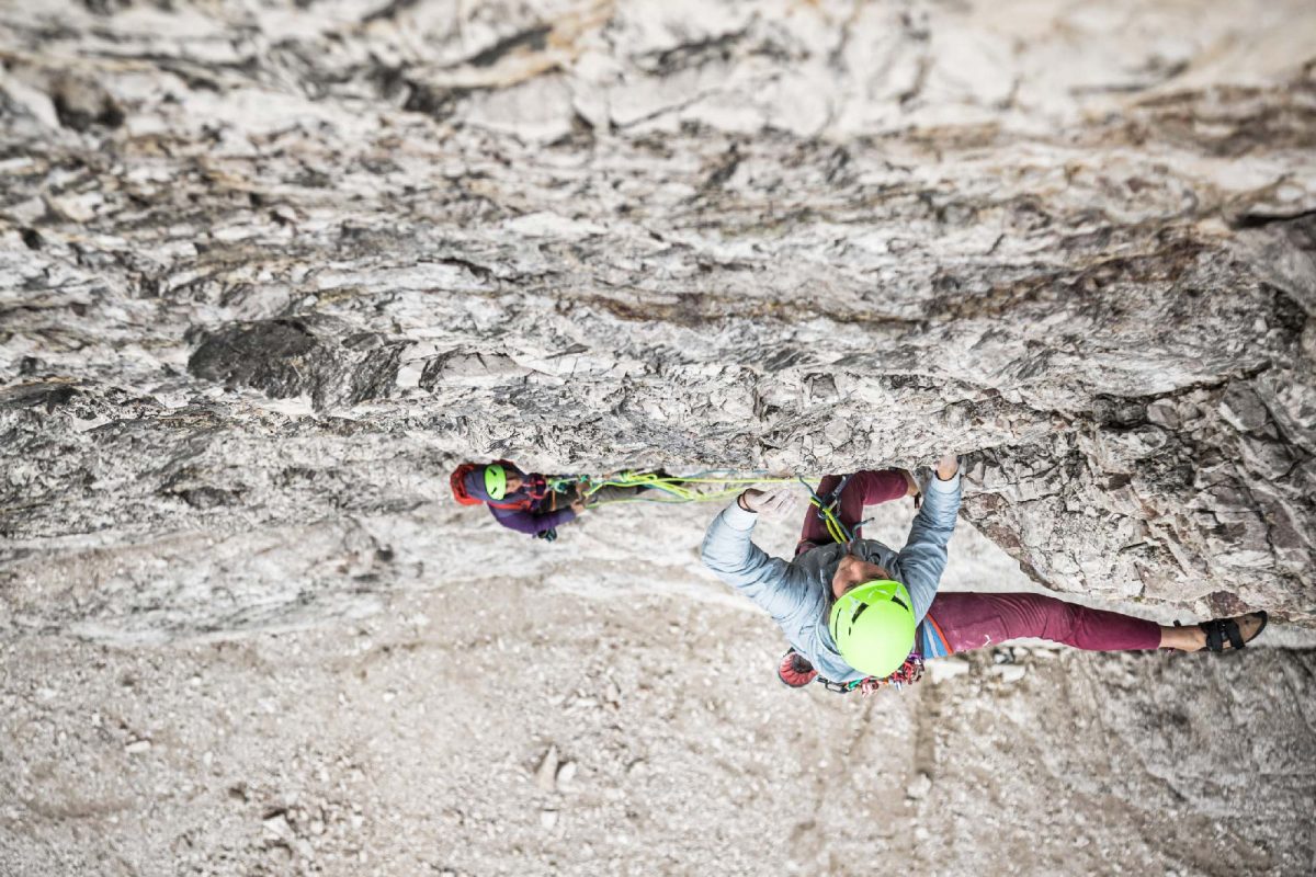 Eline Le Menestrel dans les Dolomites