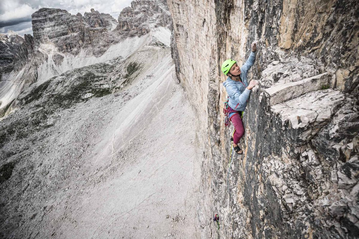 Eline Le Menestrel dans les Dolomites