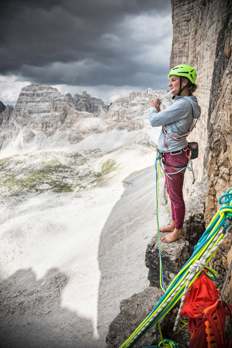 Eline Le Menestrel dans les Dolomites