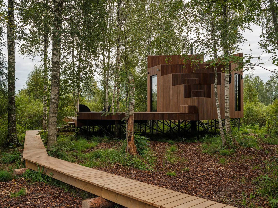 cabane de luxe dans les bois