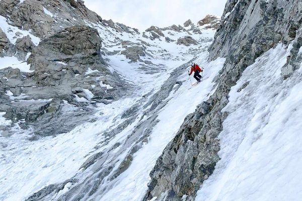 Paul Bonhomme en ski de pente raide