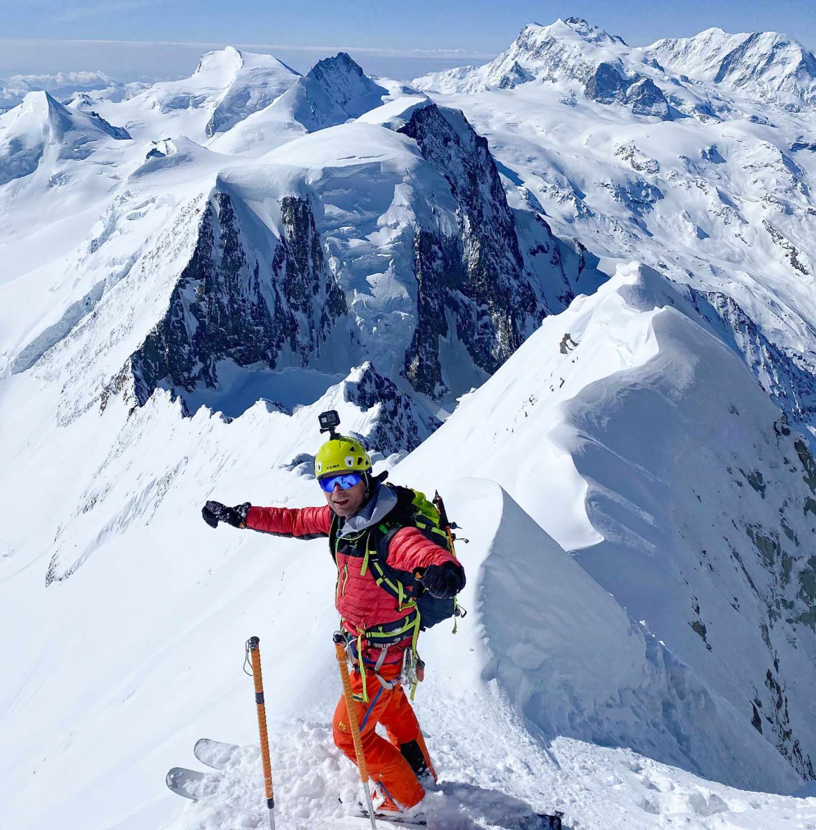 Paul Bonhomme en ski de pente raide