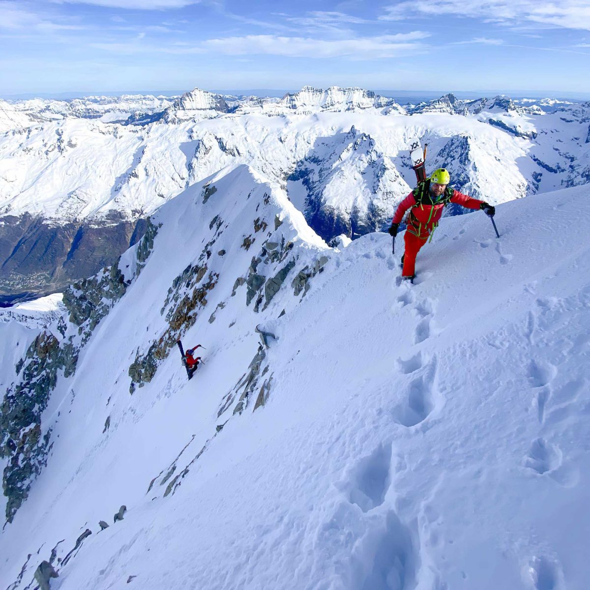 Paul Bonhomme en ski de pente raide