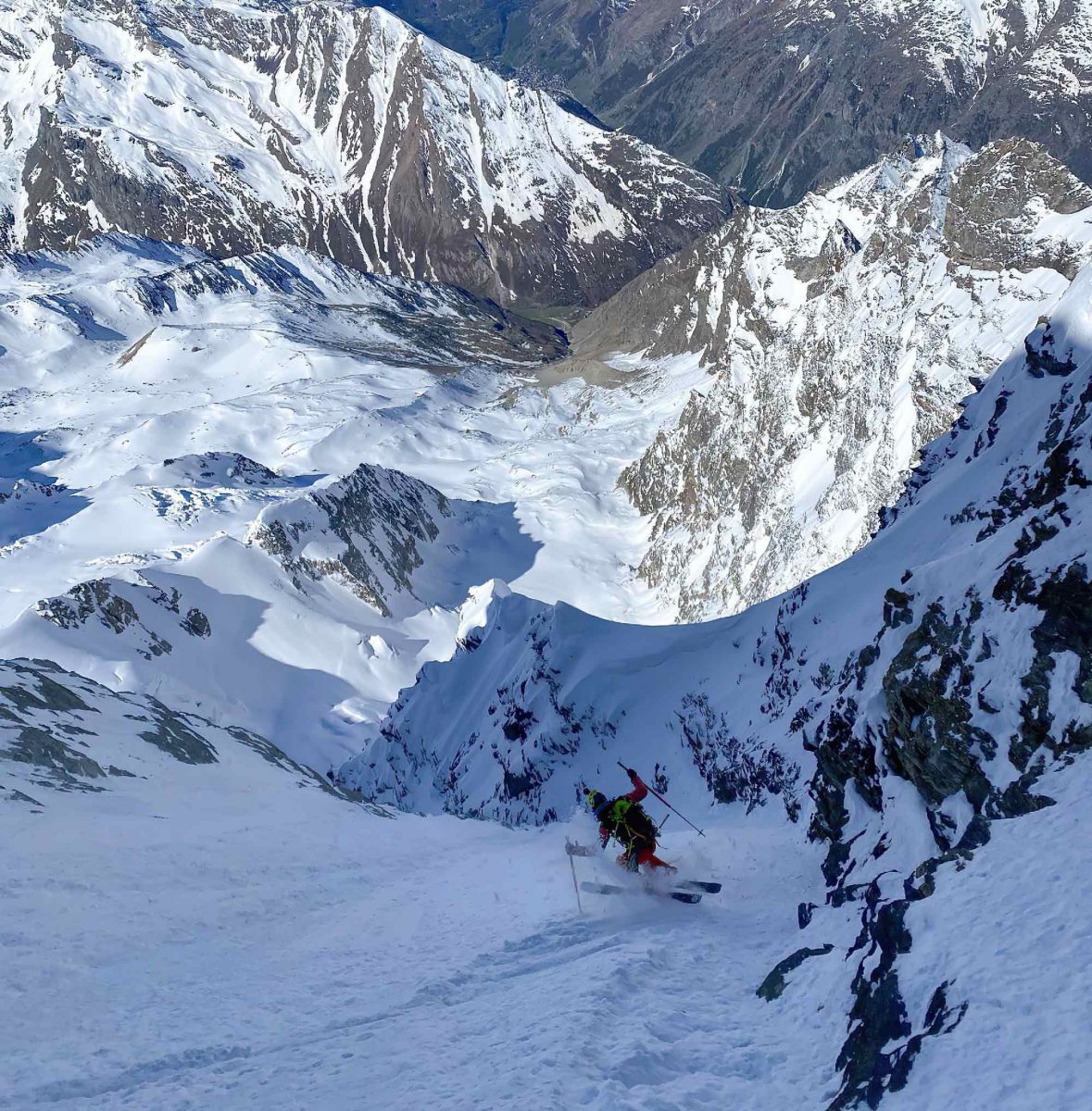 Paul Bonhomme en ski de pente raide