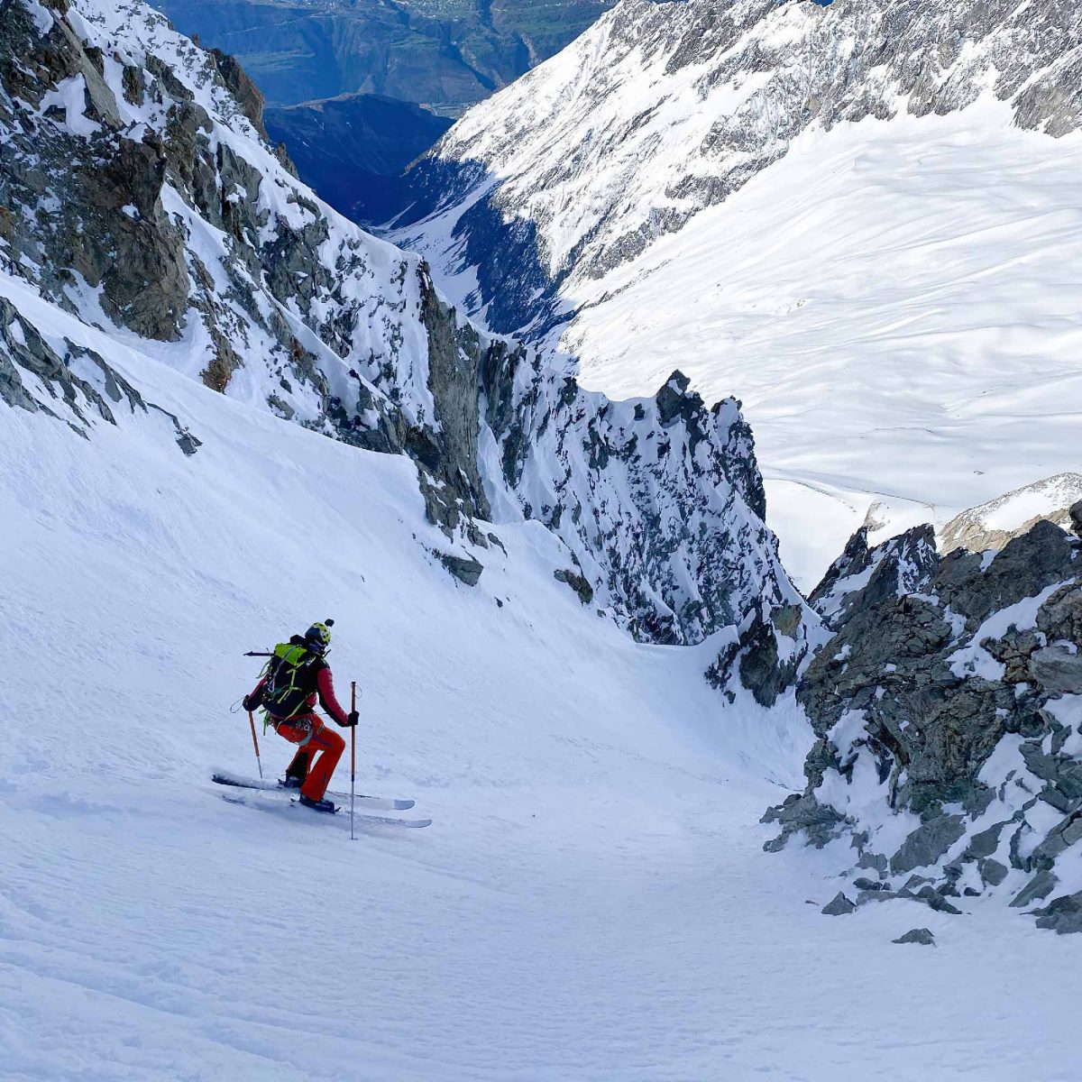 Paul Bonhomme en ski de pente raide