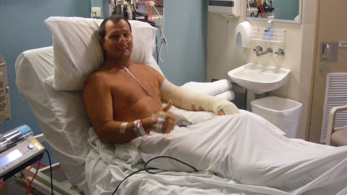 James Pearson à l'hopital