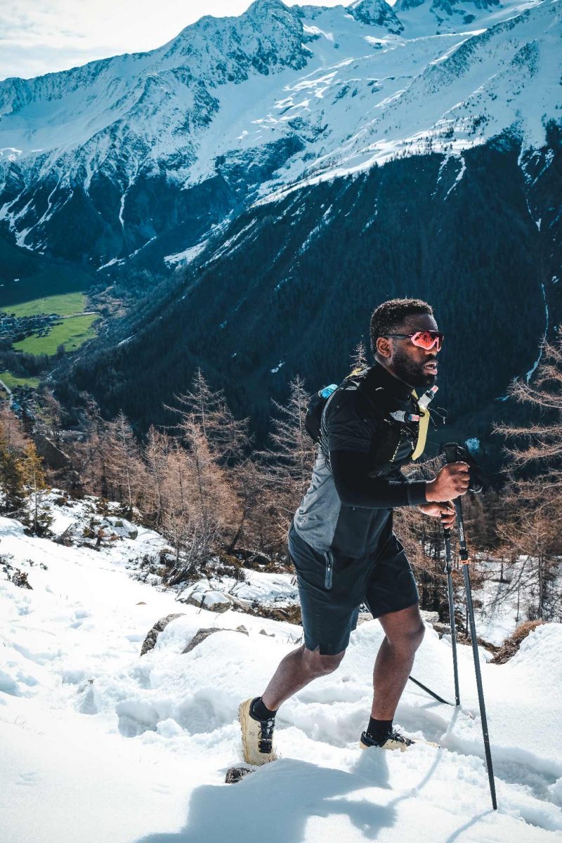 Cédric Ganguia débutant trailer sur les sentiers de Chamonix