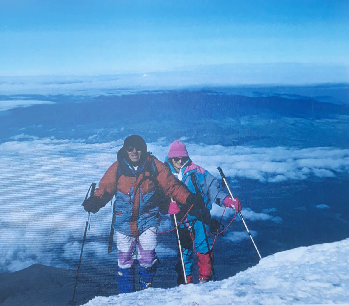 Fernand et nicole Pareau au sommet du Cotopaxi