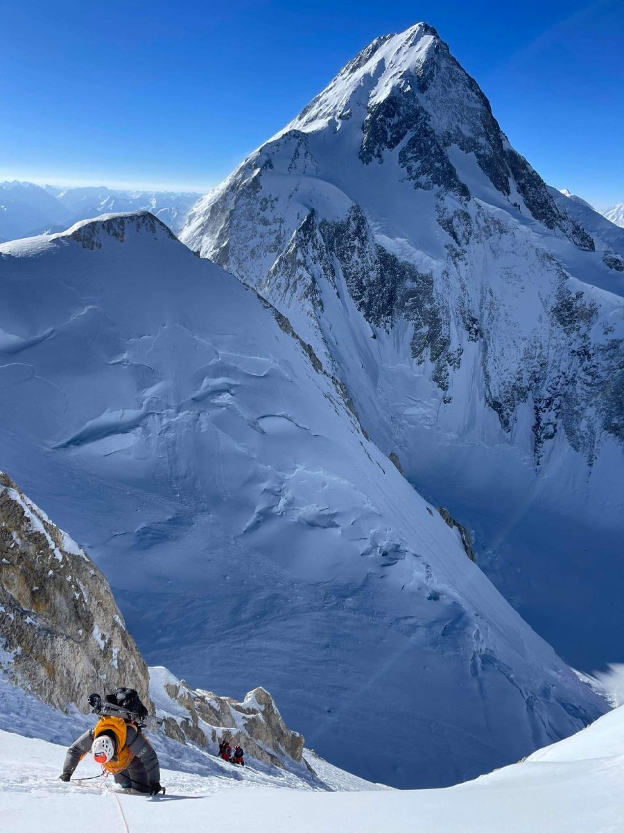 Alpisniste au Gasherbrum II