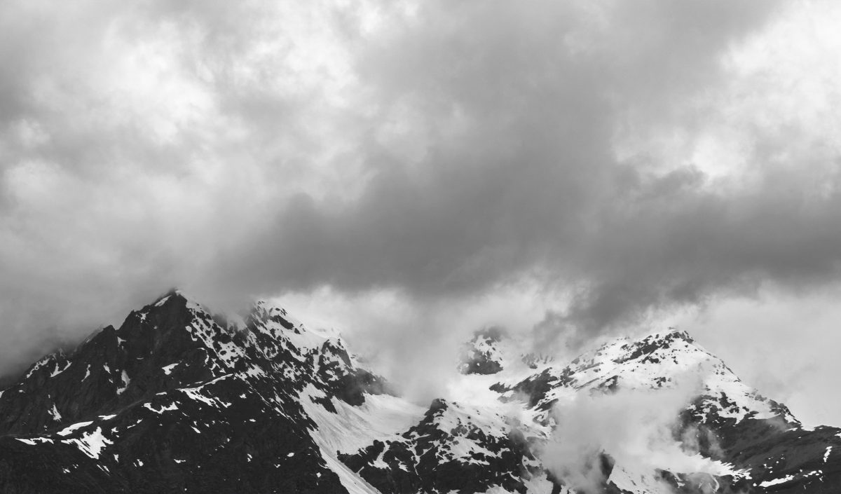 Mont Rose sous les nuages