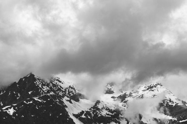 Mont Rose sous les nuages