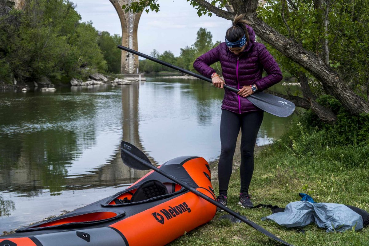 Packraft Montag des pagaies