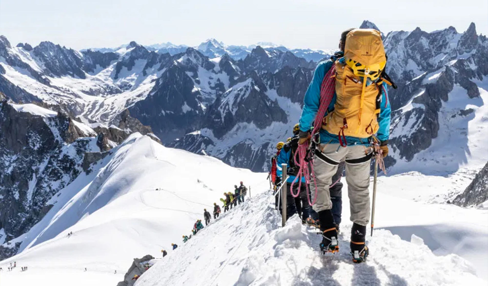 Plus grande cordée du monde à Chamonix