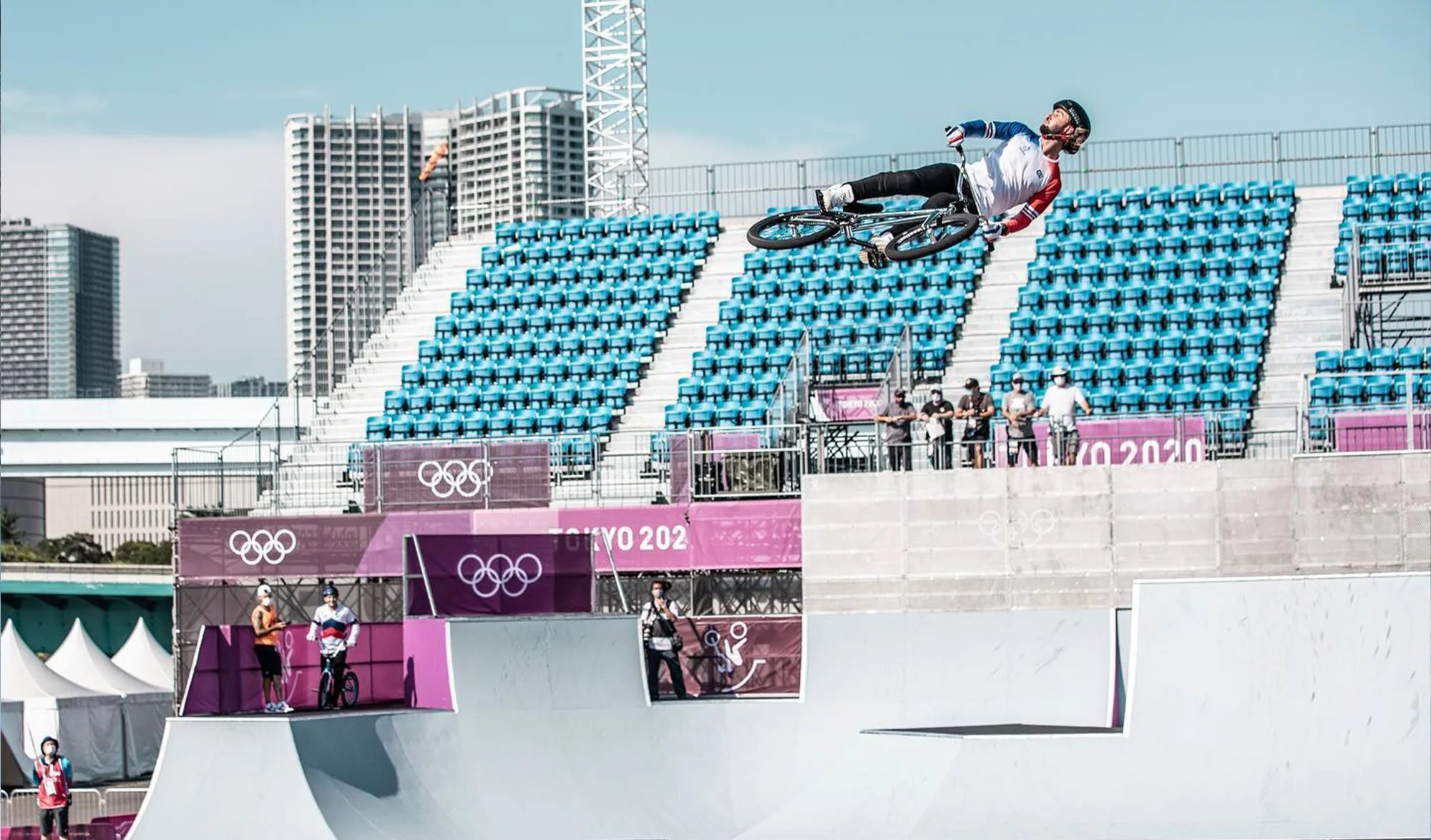 Anthony Jeanjean sur son bmx Tokyo 2020