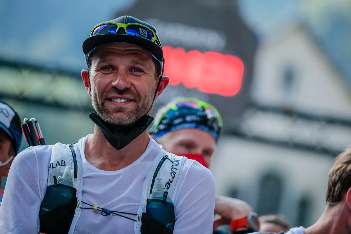 François d'haene au départ de l'UTMB 2021