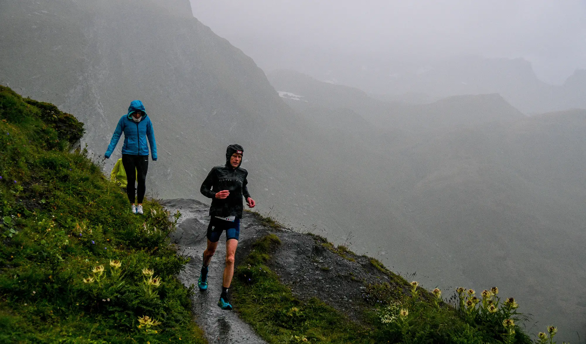 Coureur TDS sous la pluie