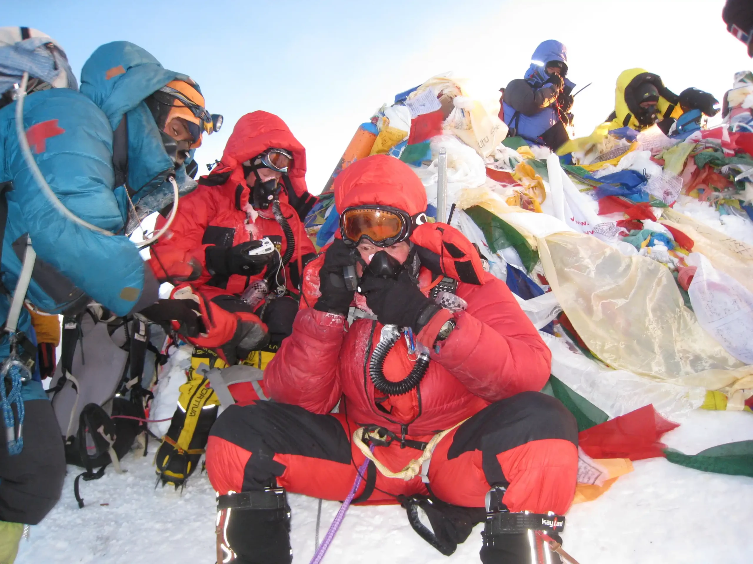 Alpinsistes au sommet de l'Everest