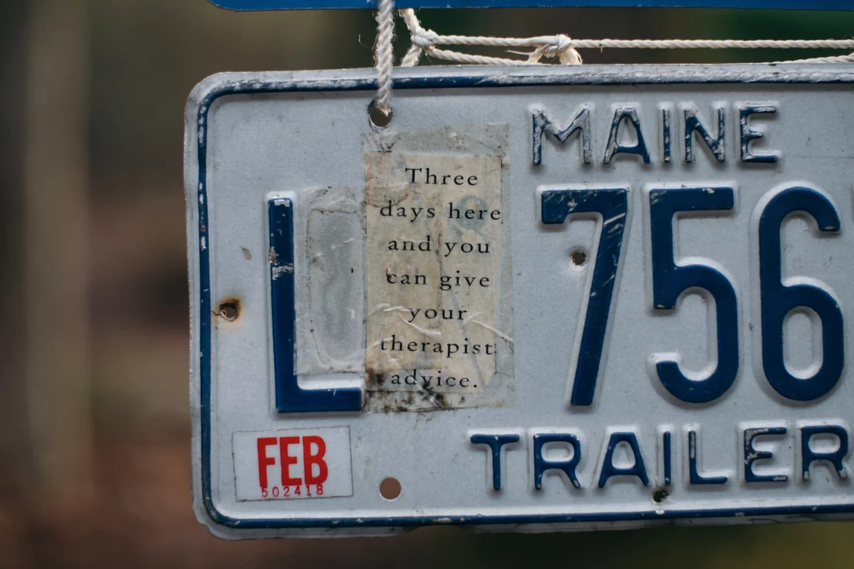 Plaque d'immatriculation Maine