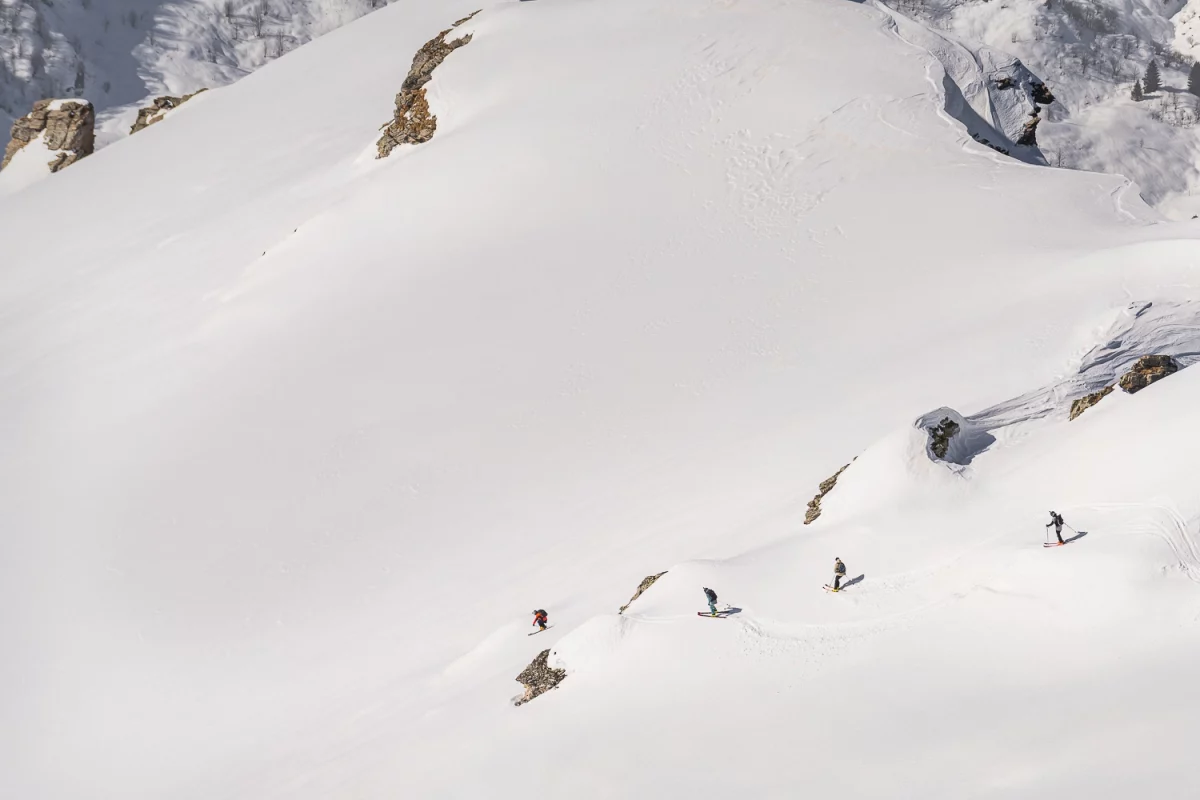 Home lines : 3 riders en ski