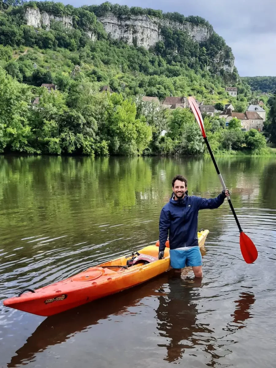 Benajmin De Molliens sur un canoé kayak