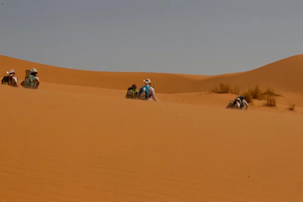 Marathon des Sables 2021 coureurs dans le désert