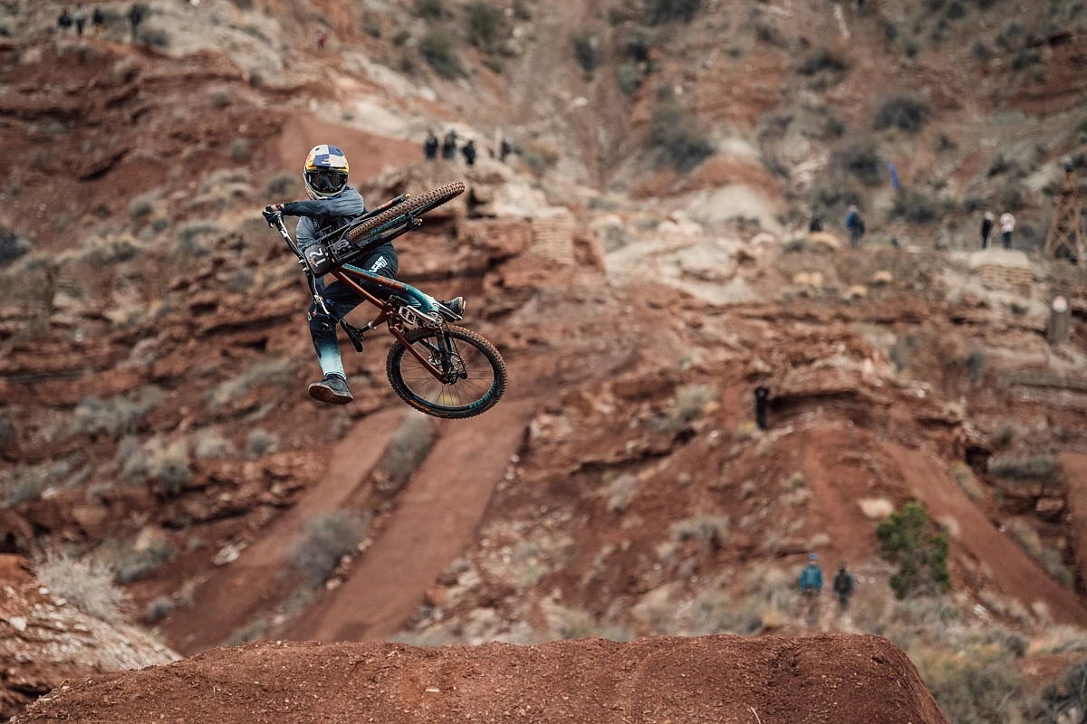 Red Bull Rampage compétiton VTT dans le désert de l'Utah