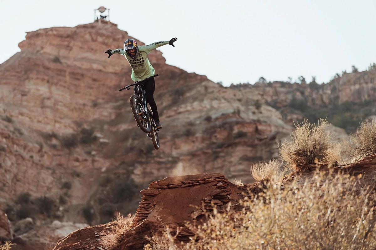 Red Bull Rampage compétiton VTT dans le désert de l'Utah