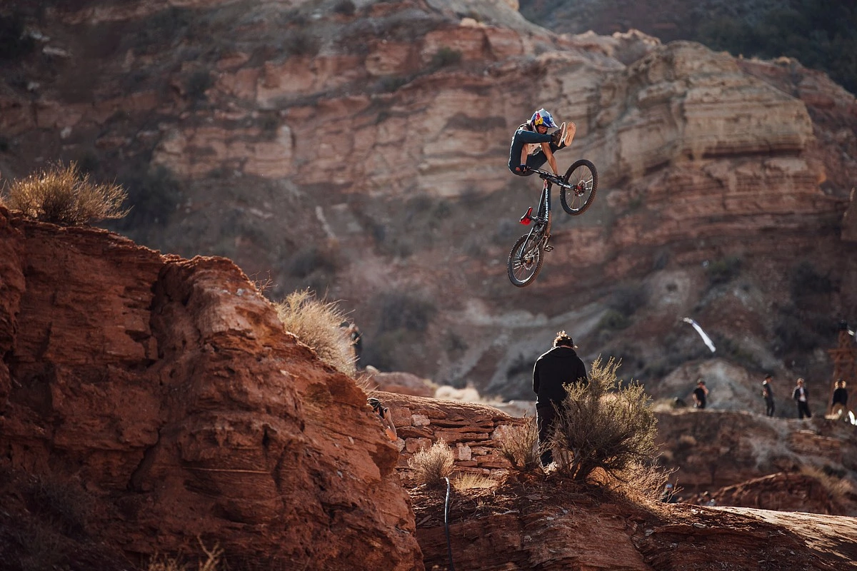 Red Bull Rampage compétiton VTT dans le désert de l'Utah