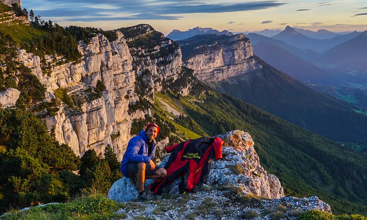 Basejump montagnes coucher de soleil