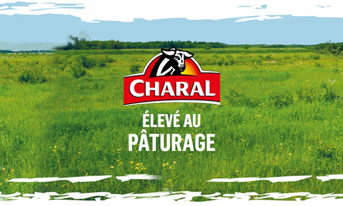 Publicite Charal sur la viande eleve au paturage