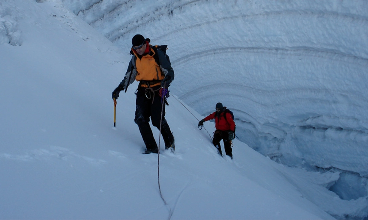 Cordée d'alpinistes Chimborazo Equateur