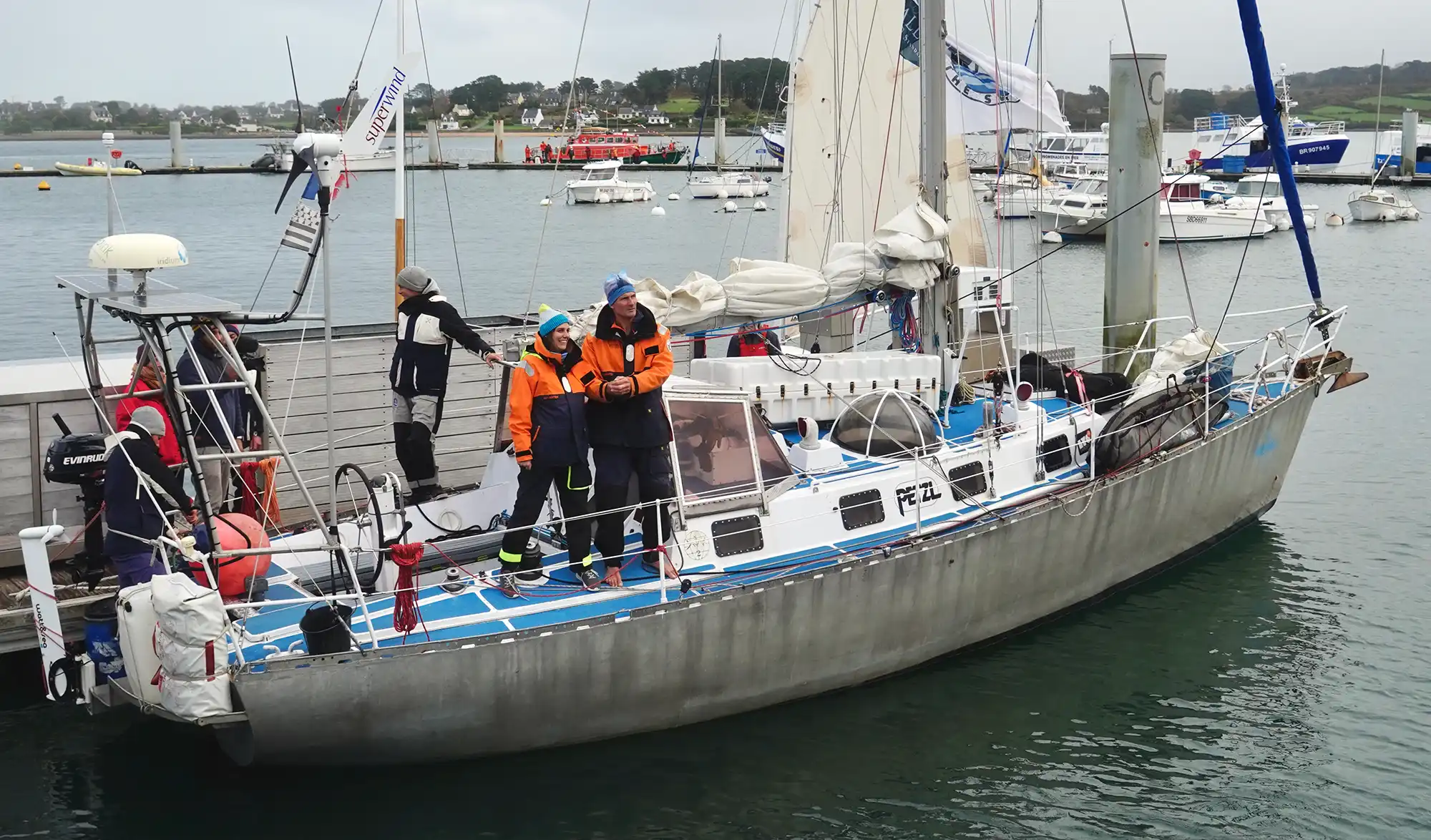 Arrivee voilier Maewan Bretagne